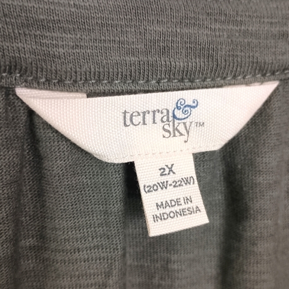 NWT Terra & Sky Plus Romper in Olive - Picture 6 of 9